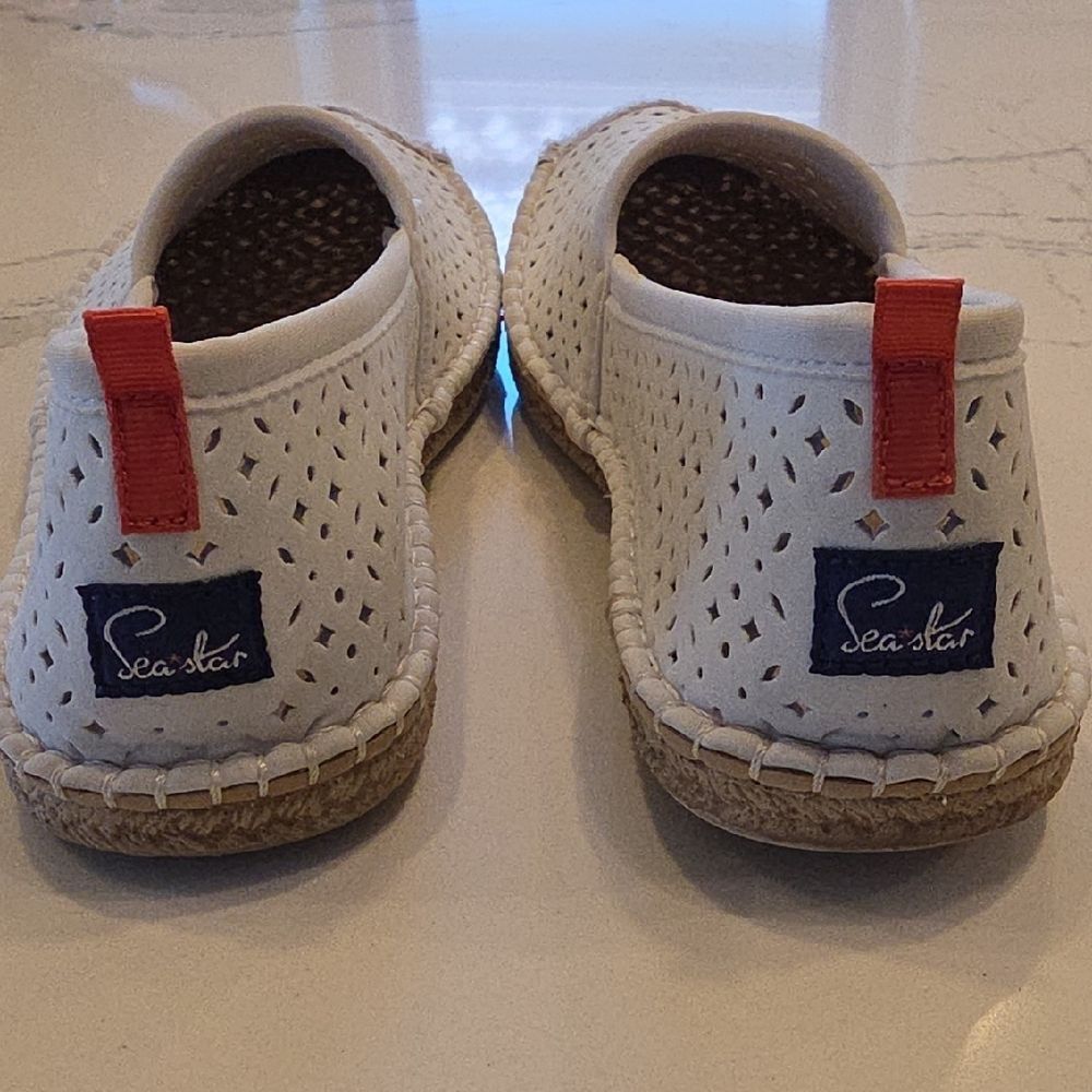 Seastar white eyelet women’s beachcomber espadrille size 9 - Picture 3 of 10